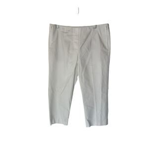 J. Jill Pants White Basic Everyday Casual Stretch Side‎ Zip Capri Size 14 Petite